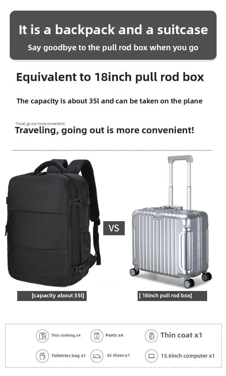 Travel Boarding Backpack - Black